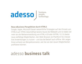 Neue EBusiness Perspektiven durch HTML5