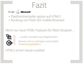 Neue EBusiness Perspektiven durch HTML5
