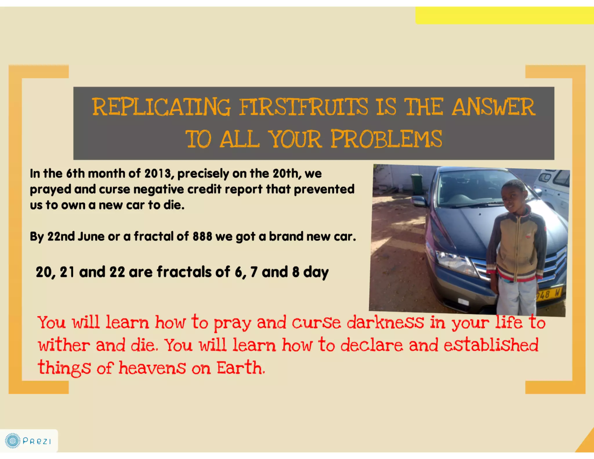 True testimony of how an offering of firstfruits broke yoke of six years of unemployment 