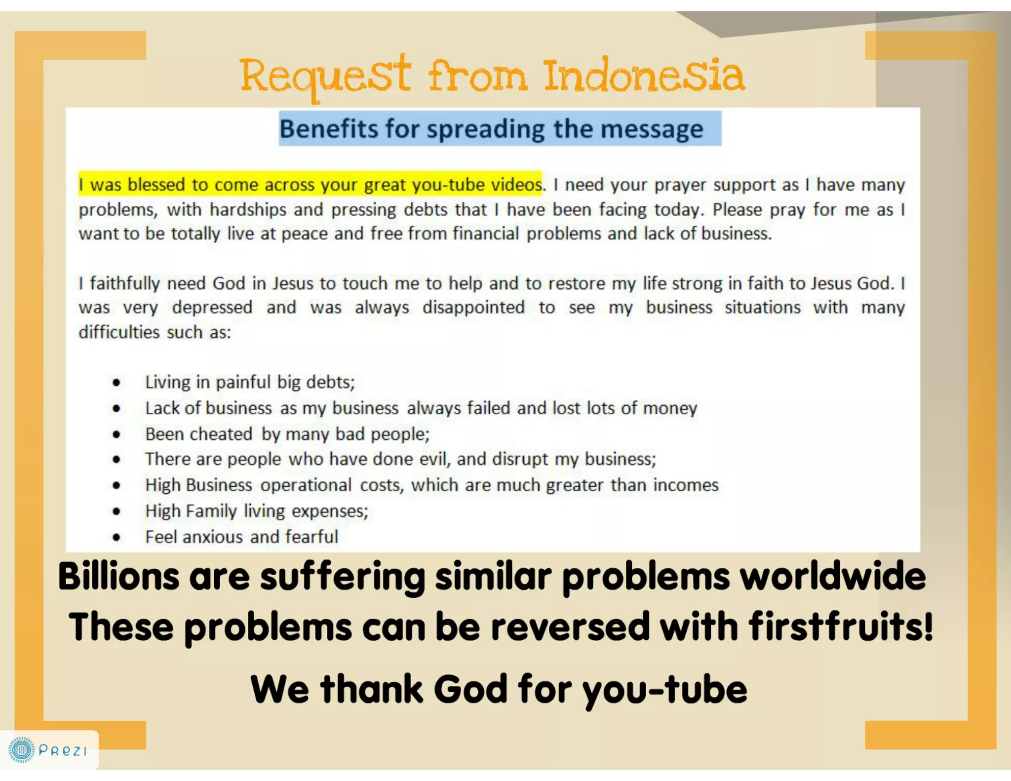 True testimony of how an offering of firstfruits broke yoke of six years of unemployment 