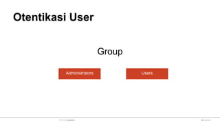 Otentikasi User
Group
Administrators Users
@sulaeman2014 by Sulaeman
 