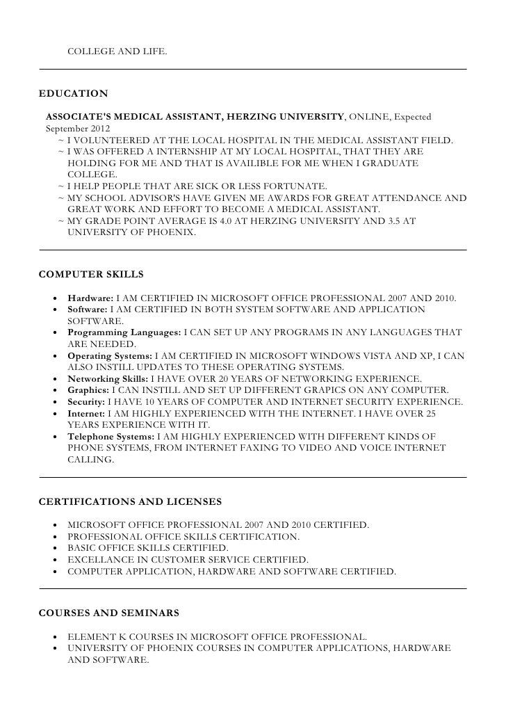 degree on resumes