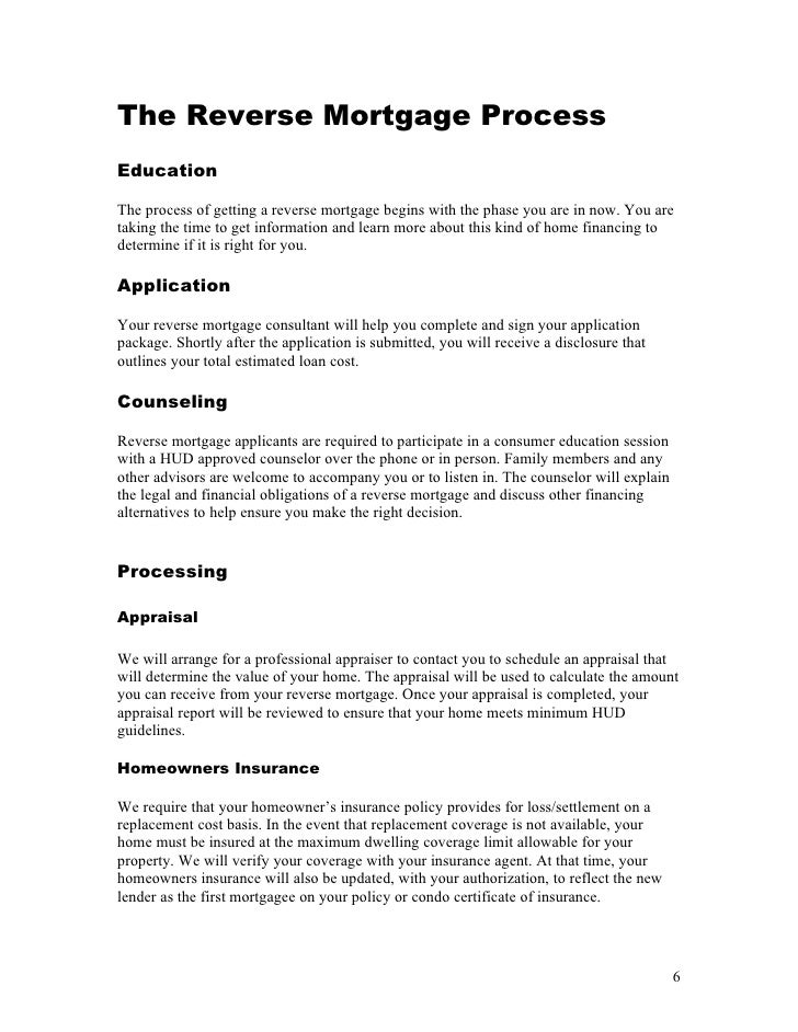 questions about reverse mortgages