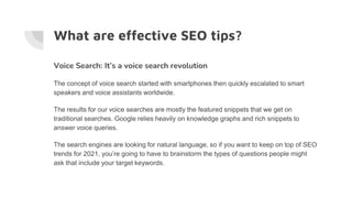 Your seo trends for 2021