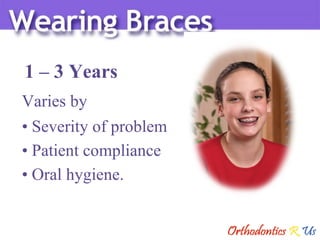 1 – 3 Years Varies by Severity of problem Patient compliance Oral hygiene. 
