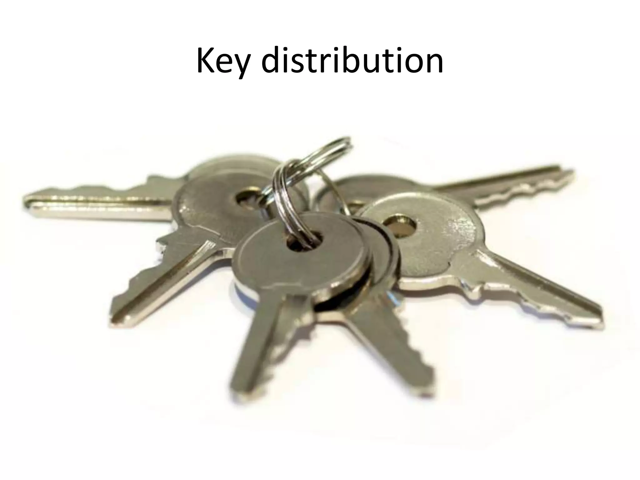 Key distribution 
 