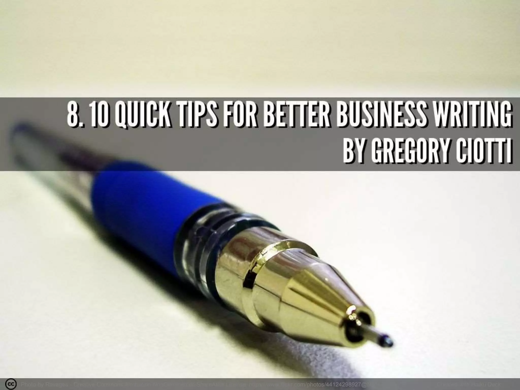 Photo by Ravages - Creative Commons Attribution-NonCommercial-ShareAlike License https://www.flickr.com/photos/44124298927@N01 Created with Haiku Deck
 