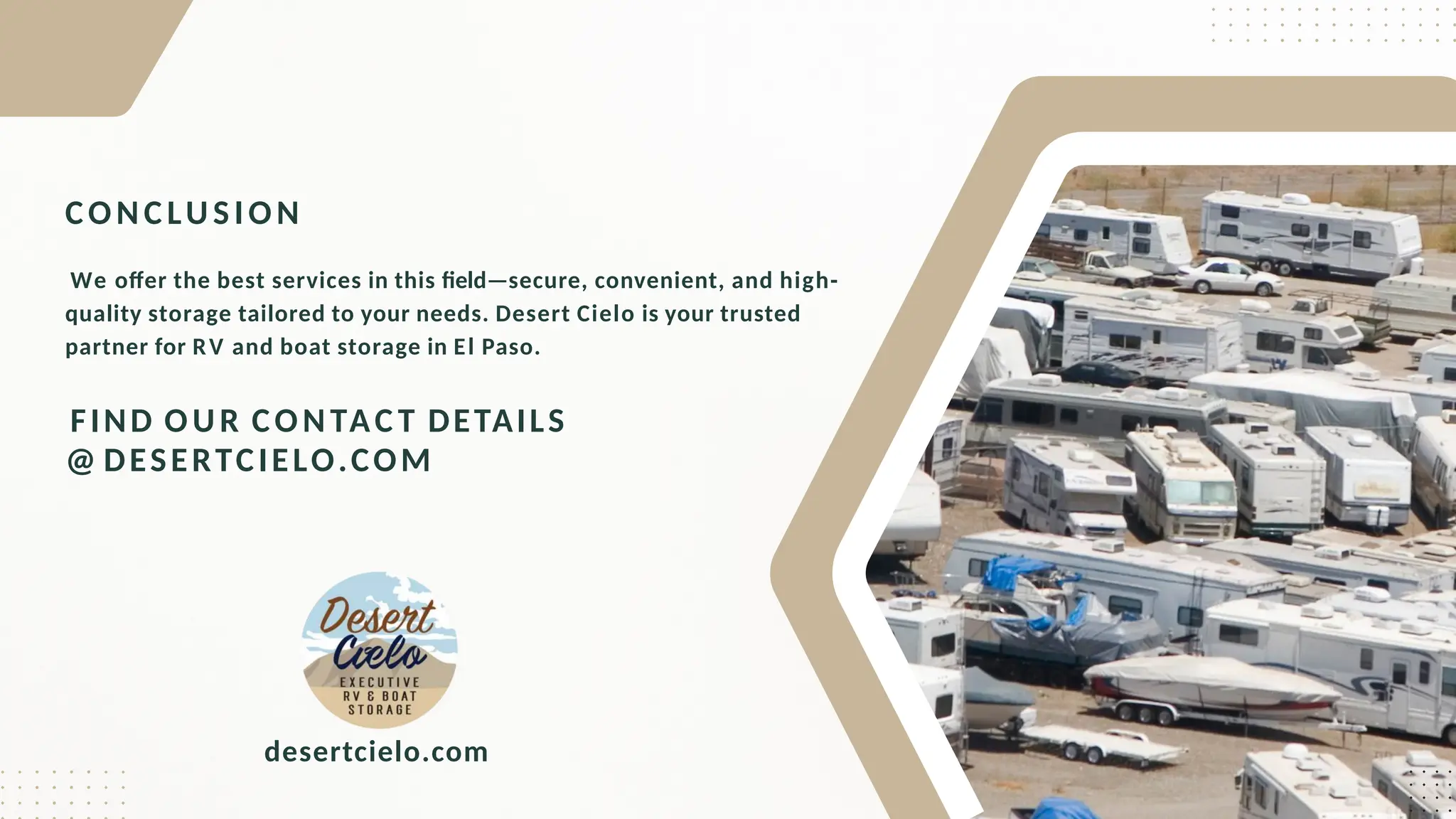 Desert Rv Storage Your Trustable Premium RV & Boat Storage in El Paso – Desert Cielo.pptx