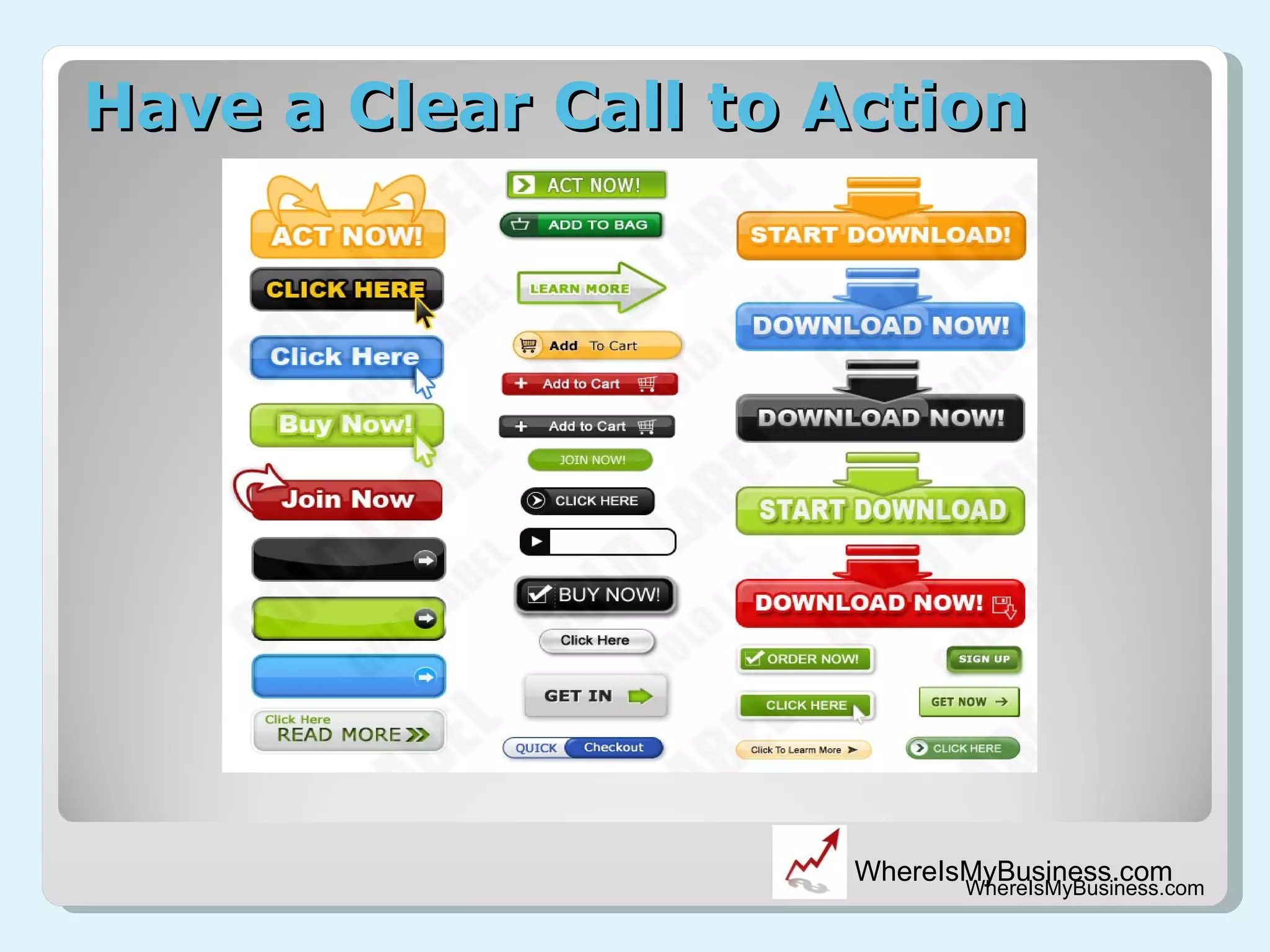 Have a Clear Call to Action WhereIsMyBusiness.com 