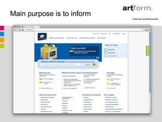 Main purpose is to inform




                     kvk
 