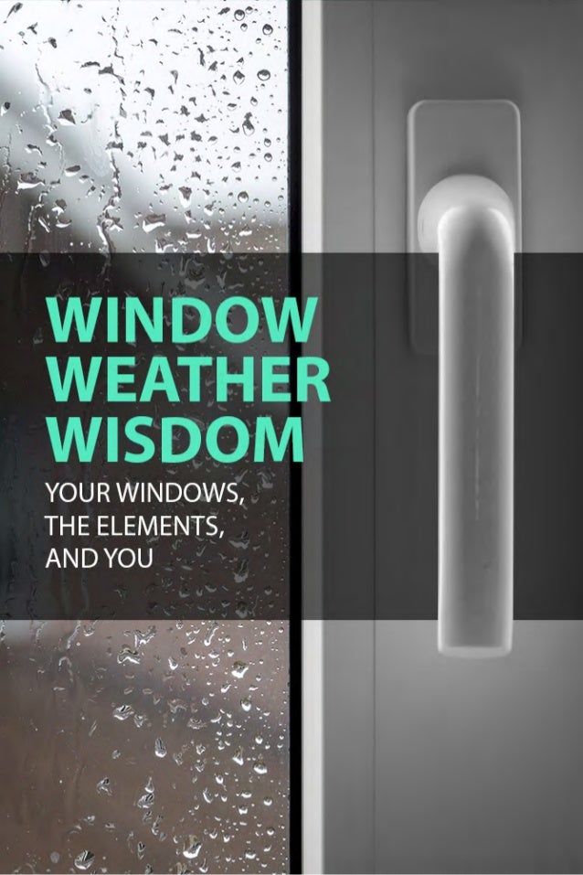 Window Weather Wisdom Your Windows, The Elements, and You