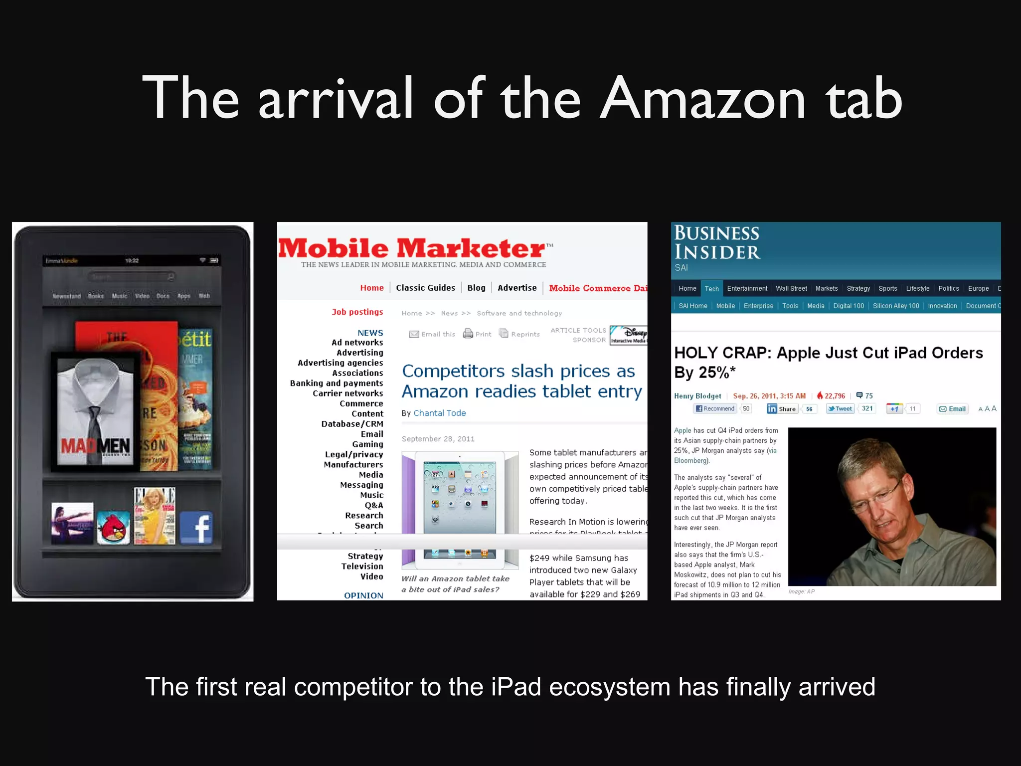 The arrival of the Amazon tab The first real competitor to the iPad ecosystem has finally arrived 