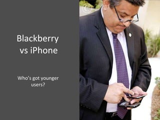 Blackberry  vs iPhone Who’s got younger users? 