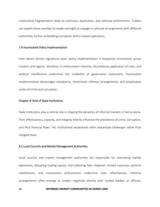 CRIME AND CORRUPTION IN THE INFORMAL MARKET COMMUNITIES IN SIERRA LEONE ...