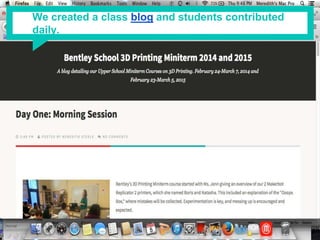 We created a class blog and students contributed daily.
 