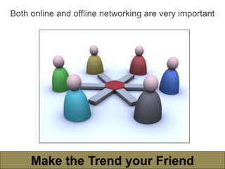 Both online and offline networking are very important




     Make the Trend your Friend
 