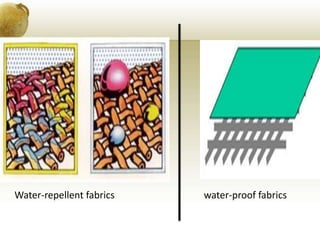 Water-repellent fabrics water-proof fabrics
 