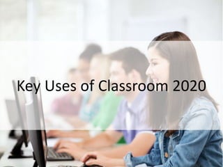 Malloc Inc. YouTestMe | Classroom 2020
Key Uses of Classroom 2020
 
