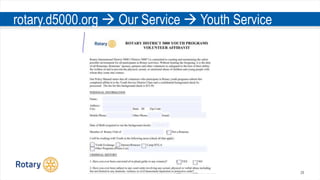 29
rotary.d5000.org  Our Service  Youth Service
 