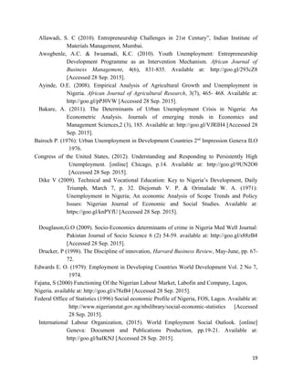 Youth unemployment in nigeria | PDF