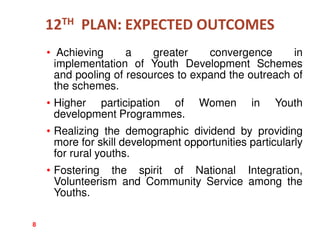 Youth Affairs in the 12th Plan (2012 - 2017) | PDF