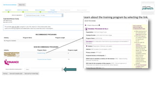 Learn about the training program by selecting the link.
 