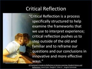 How does our service opportunity integrate social analysis? How can social analysis / reflection be better integrated into our service opportunities?  