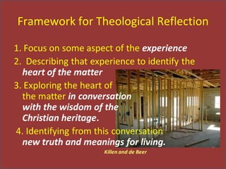 Critical Reflection “ Critical Reflection is a process specifically structured to help examine the frameworks that we use to interpret experience; critical reflection pushes us to step outside of the old and familiar and to reframe our questions and our conclusions in innovative and more effective ways.” A Practioner’s Guide to Reflection in Service Learning  Student Voices and Reflections  Janet Eyler, Dwight E. Giles Jr. , Angela Schmiede 