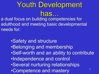 Youth Development Module Youth development | PPTX