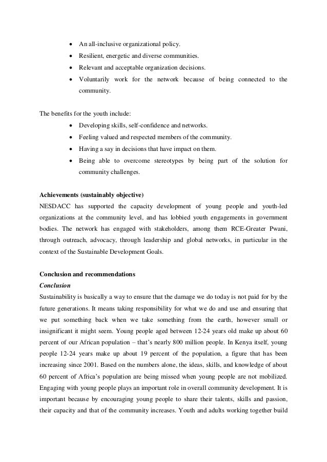 Sample Of Scholarship Essay The Benefits For Organizations Include Structure Of An Expository Essay also Descriptive Essay On A Person Youth Empowerment And Mobilization For Sustainable Development Hamis Life Of Pi Analysis Essay