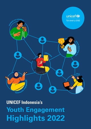 Youth Engagement
Highlights 2022
UNICEF Indonesia’s
c
o
n
t
ent co-creation
m
i
c
r
o
-
l
e
a
r
n
i
n
g
b
o
t
advoca
c
y
poll
community
e
n
g
a
g
e
m
e
n
t
 