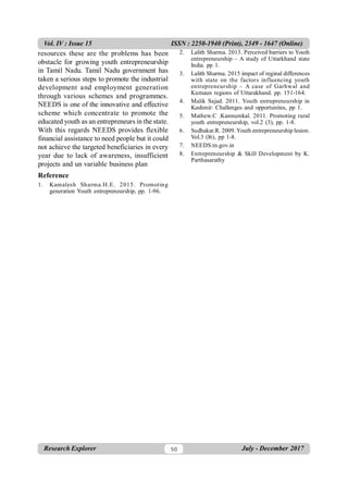 Youth entrepreneurship through needs in tamil nadu | PDF