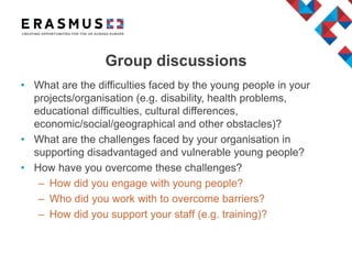 Youth workshop - Erasmus+ UK Annual Conference 2015