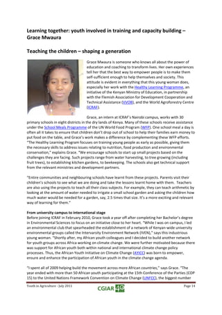 Growing Talents: Youth in Agriculture