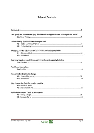 Growing Talents: Youth in Agriculture