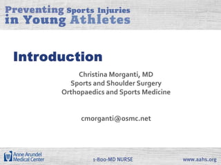 Christina Morganti, MD
  Sports and Shoulder Surgery
Orthopaedics and Sports Medicine


     cmorganti@osmc.net
 