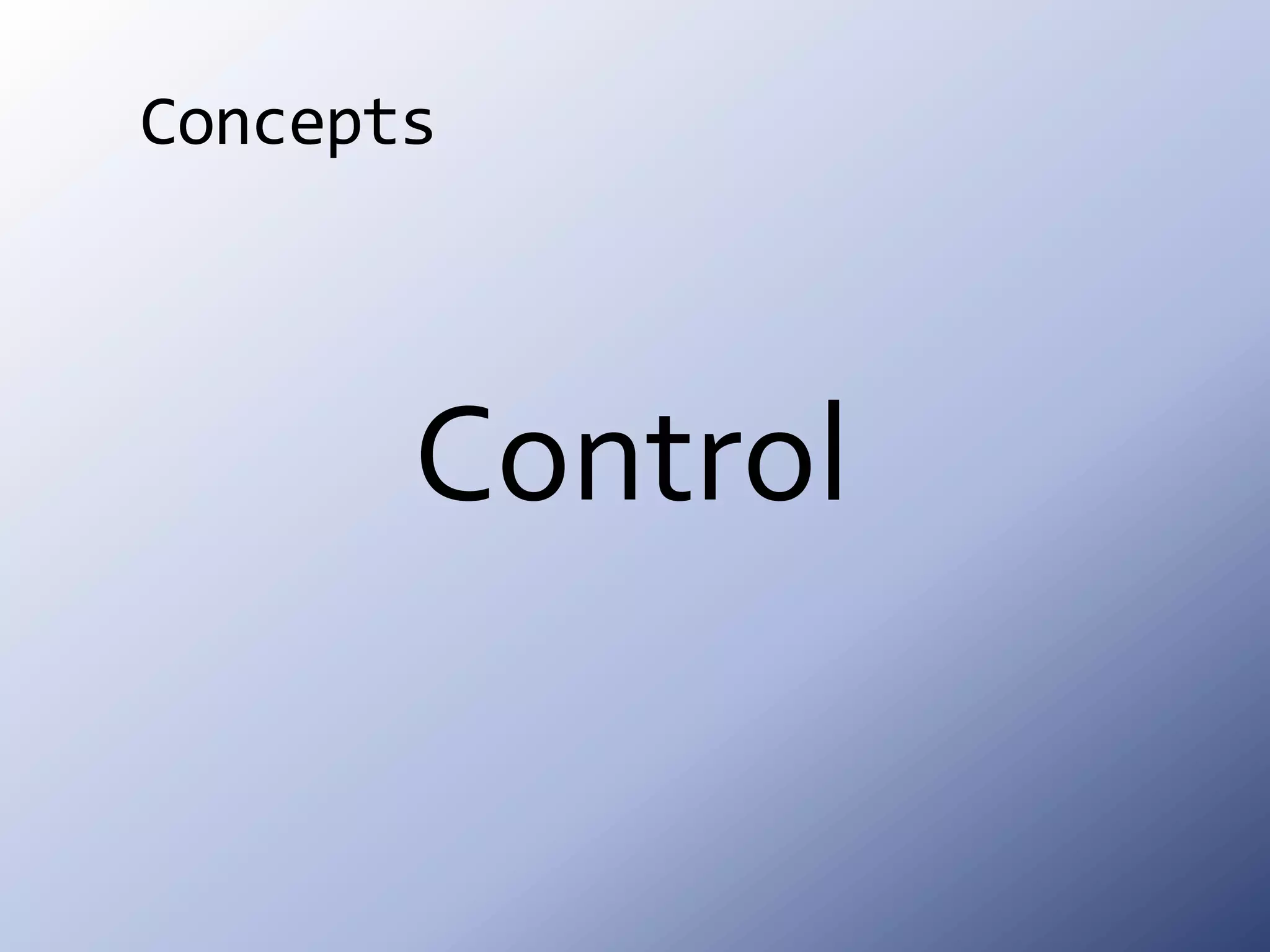 ConceptsControl