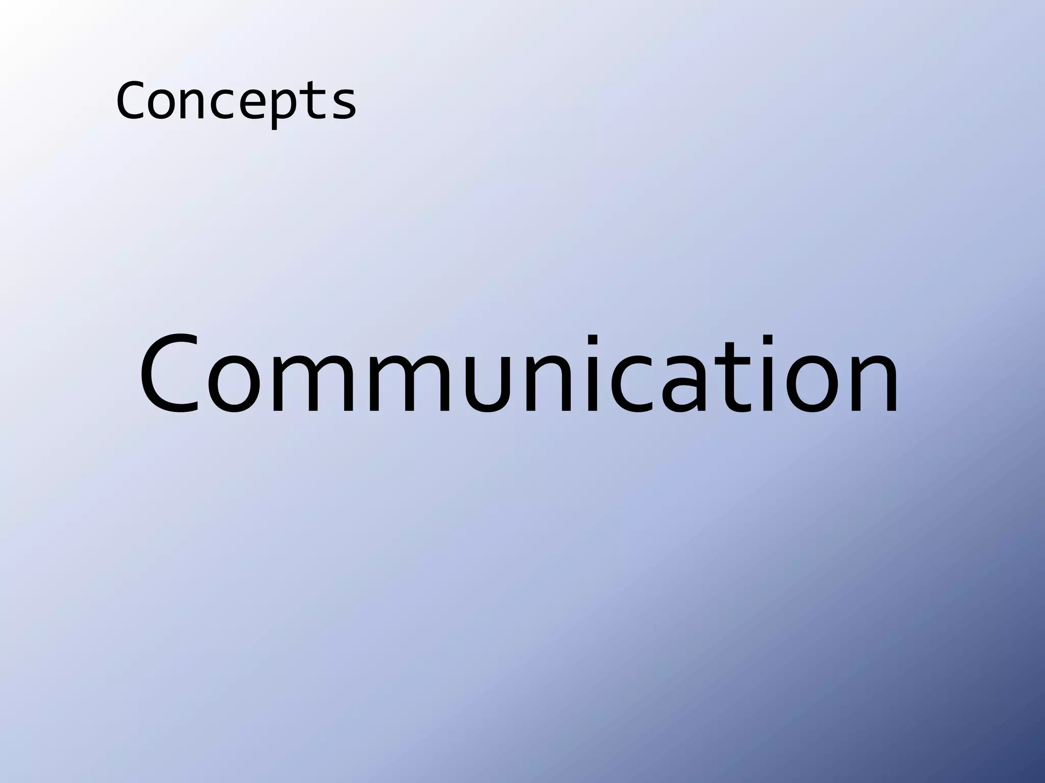 ConceptsCommunication