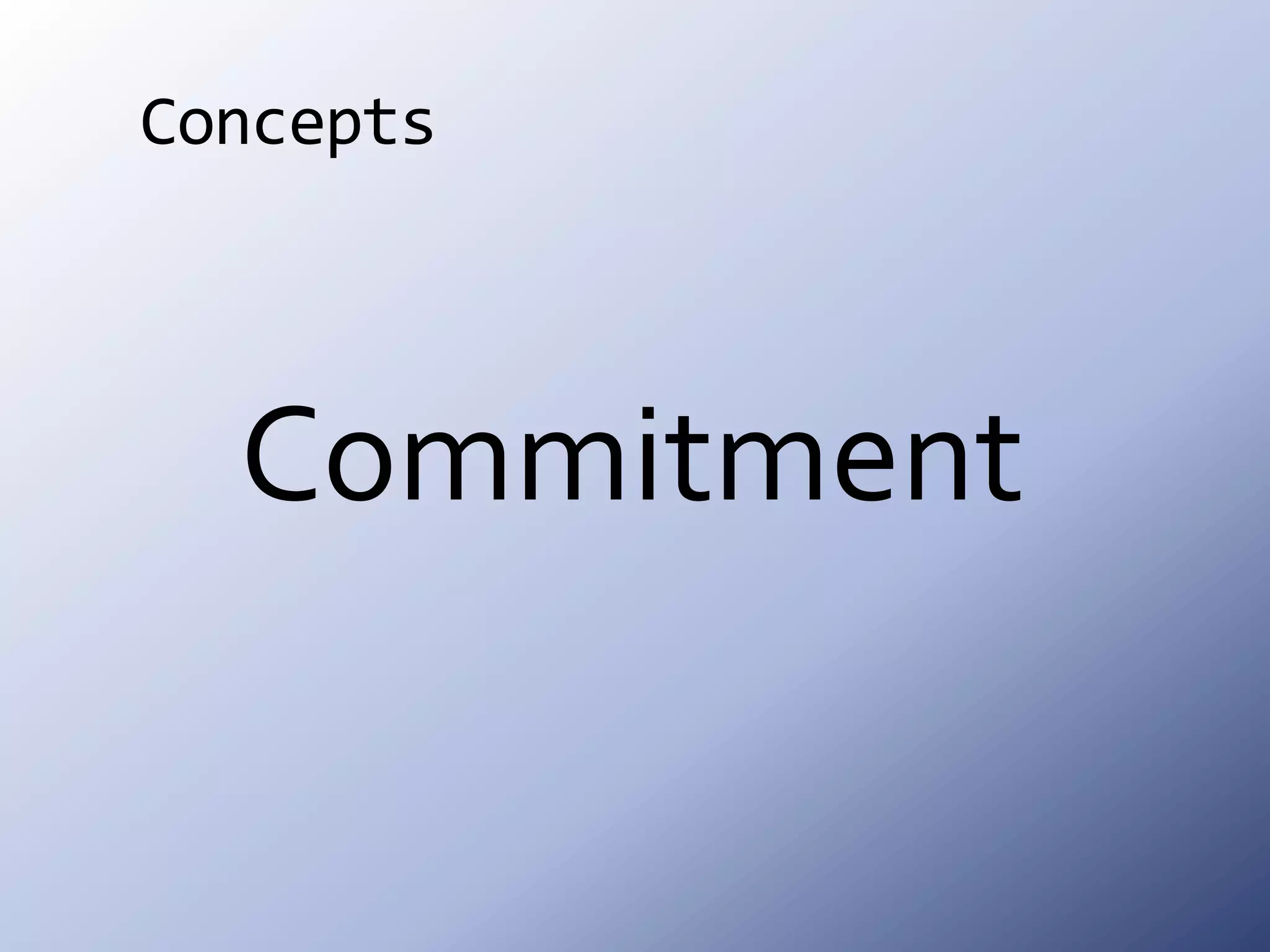 ConceptsCommitment