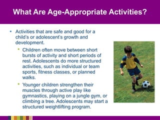 The Physical activity guidelines for Children and Adolescents | PPT
