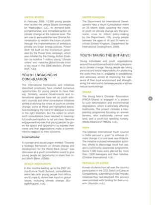 Youth and Climate Change - United Nations World Youth Report | PDF