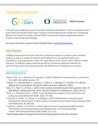 FUNDING & SUPPORT
This brief was completed as part of a project funded by the William T. Grant Foundation and is
a joint e...