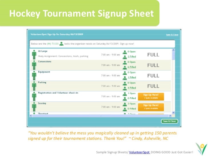 Online Sign Up Sheets for Youth Sports