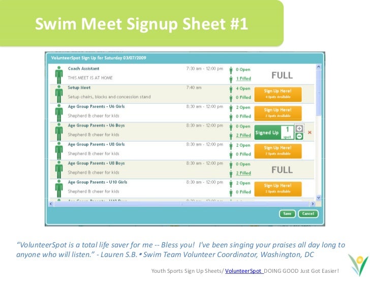 online sign up sheets for youth sports