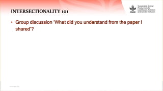 Sustainable Animal Productivity for Livelihoods, Nutrition and Gender Inclusion (SAPLING)