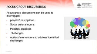 Sustainable Animal Productivity for Livelihoods, Nutrition and Gender Inclusion (SAPLING)
