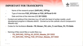 Sustainable Animal Productivity for Livelihoods, Nutrition and Gender Inclusion (SAPLING)