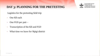 Sustainable Animal Productivity for Livelihoods, Nutrition and Gender Inclusion (SAPLING)