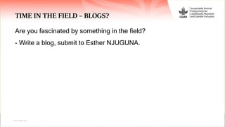 Sustainable Animal Productivity for Livelihoods, Nutrition and Gender Inclusion (SAPLING)