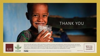 Sustainable Animal Productivity for Livelihoods, Nutrition and Gender Inclusion (SAPLING)